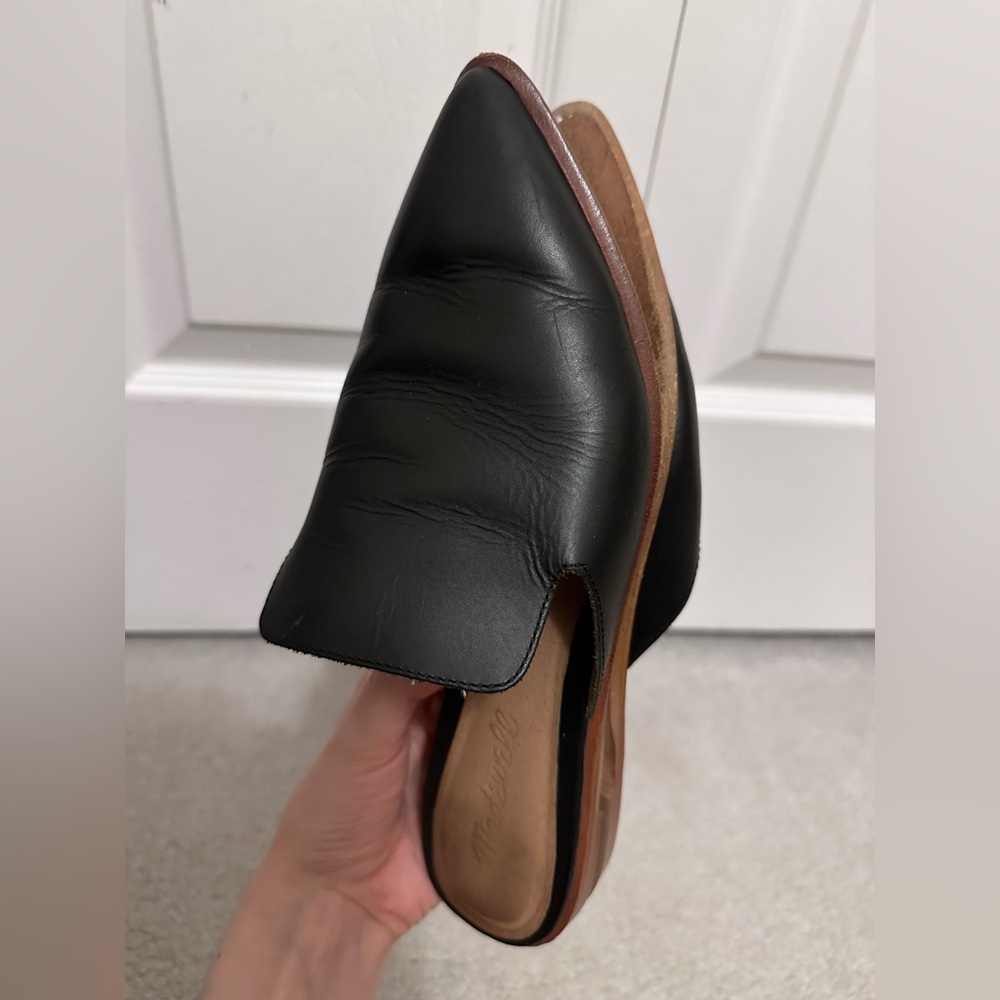 Madewell Black Gemma Pointed-Toe Slip-On Mules - Picture 7 of 7
